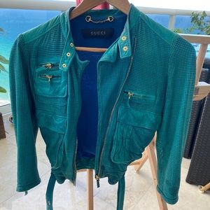 Gucci leather vintage jacket unique and very rare ❤️